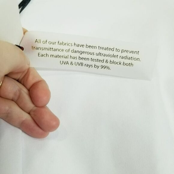 Ambernoon Womens Long-Sleeve White Top With UV Protection Size L Made In USA - Picture 4 of 12